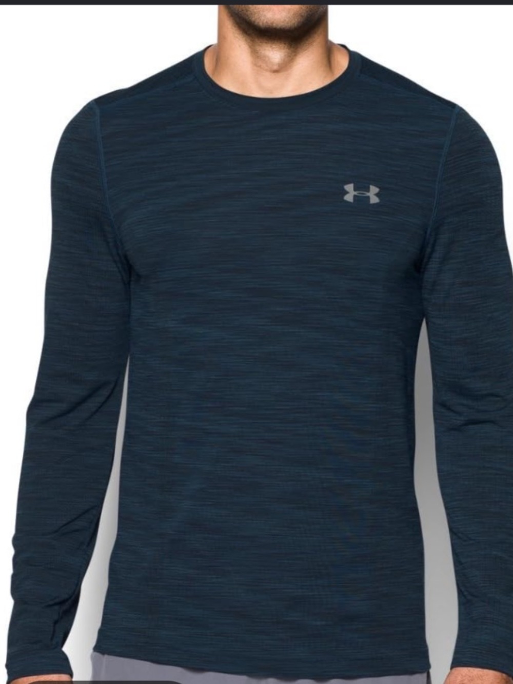 Under Armour Heat Gear Men's Long Sleeve Performance Shirt - Dark Blue